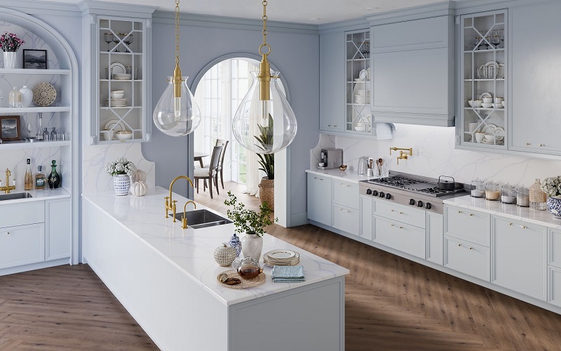 Calacatta Azulejo, VIATERA - Quartz Countertops | LX Hausys US